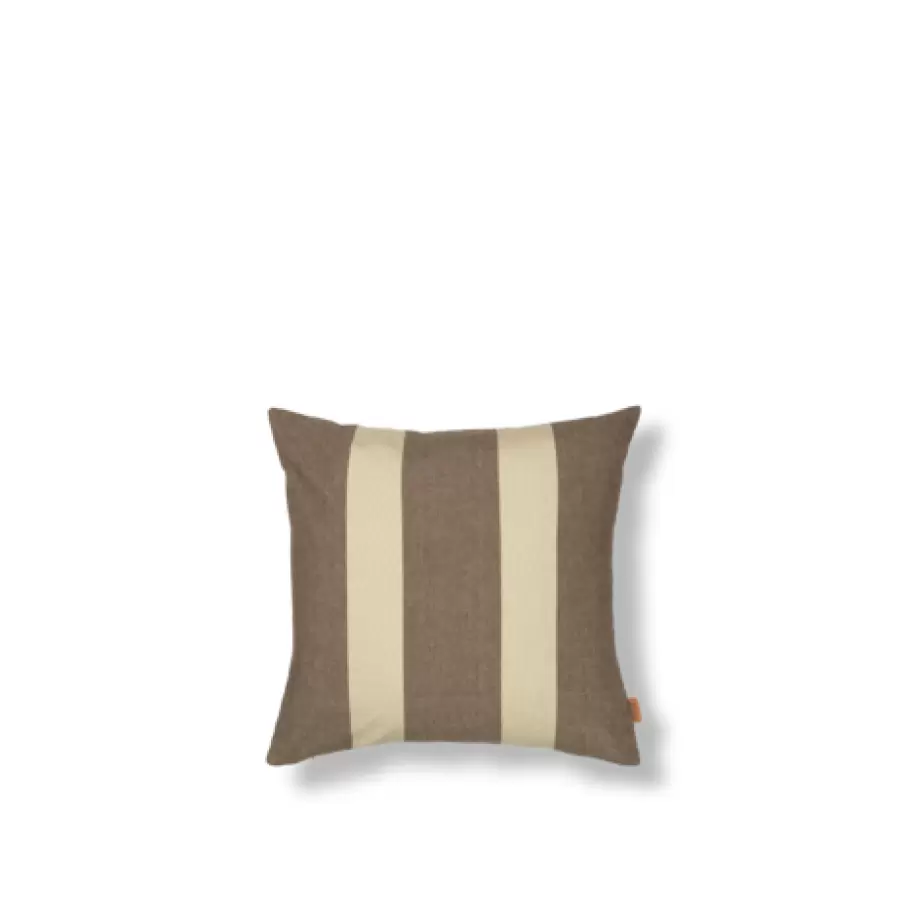 ferm LIVING - Udendørs pudebetræk Strand, Carob Brown/Parchment