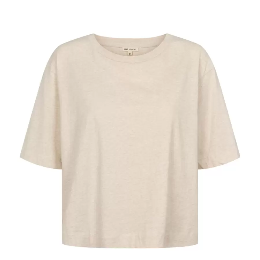 esmé studios - Hoyo SS T-shirt, Oatmeal
