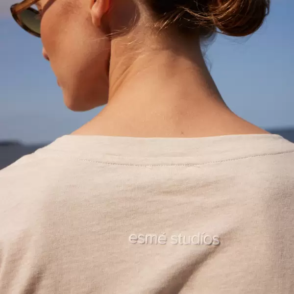esmé studios - Hoyo SS T-shirt, Oatmeal