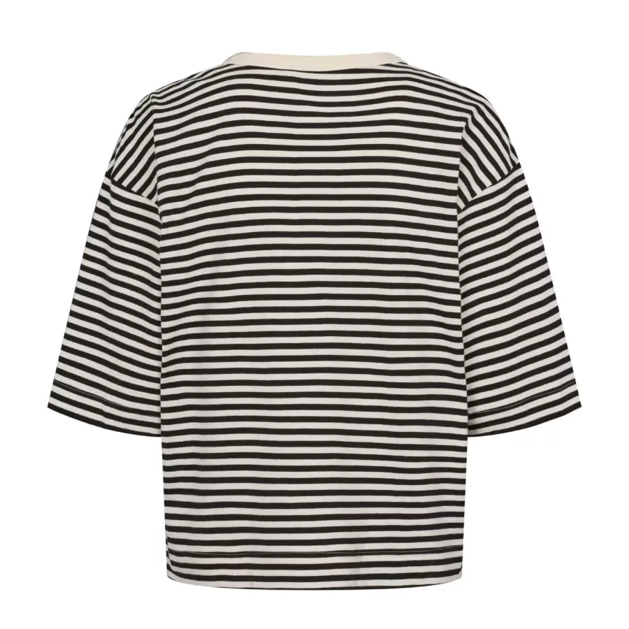 esmé studios - Signe Boxy T-shirt Black Stripe