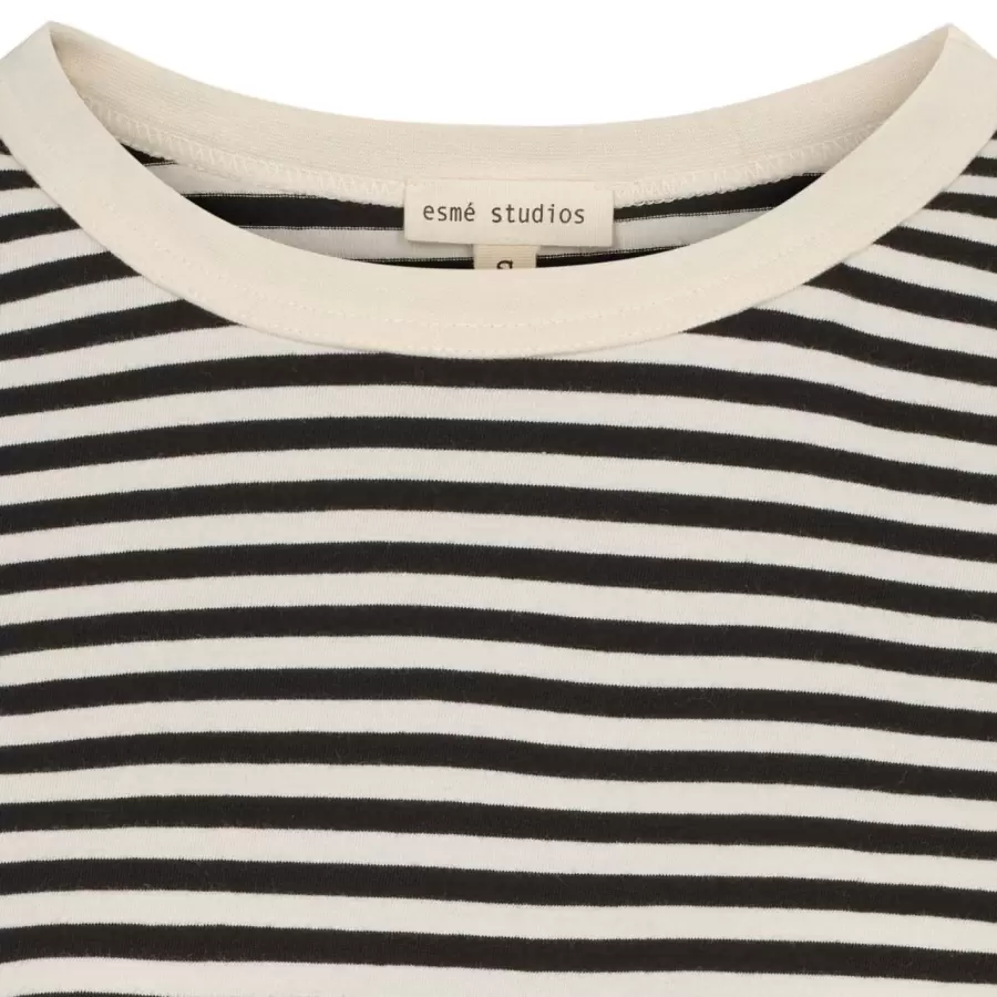 esmé studios - Signe Boxy T-shirt Black Stripe