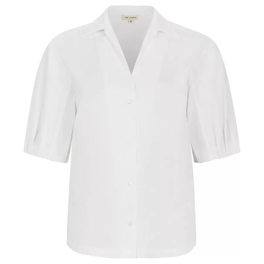 esmé studios - Billy 2/4 Sleeve shirt, White