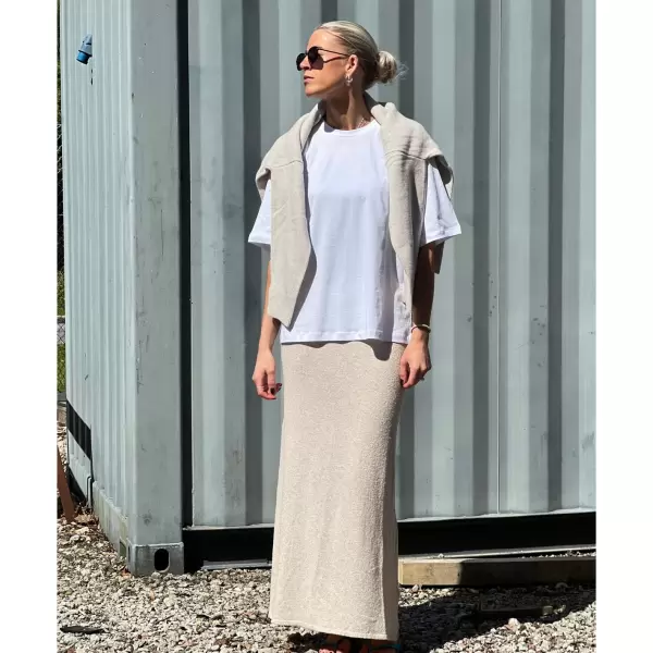 esmé studios - Rim Knit Nederdel,Sand