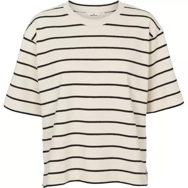 Basic Apparel - Anneli Oversized Tee, Birch/black