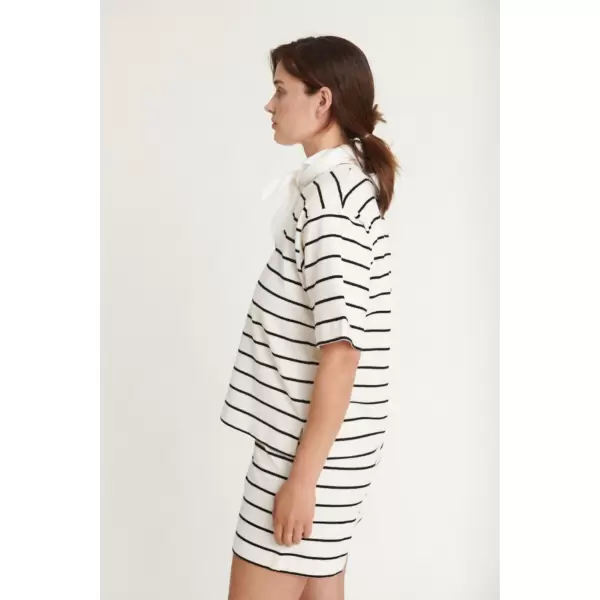 Basic Apparel - Anneli Oversized Tee, Birch/black