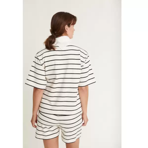 Basic Apparel - Anneli Oversized Tee, Birch/black