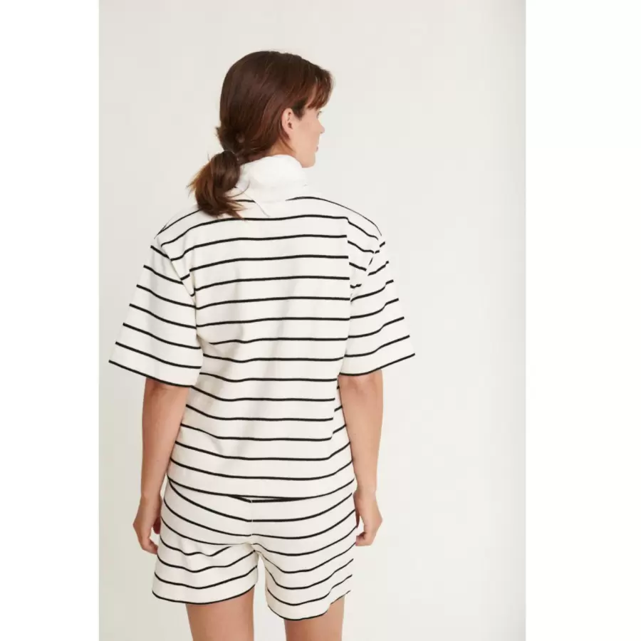 Basic Apparel - Anneli Oversized Tee, Birch/black