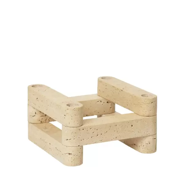 ferm LIVING - Newel Modular Lysestage, Travertin