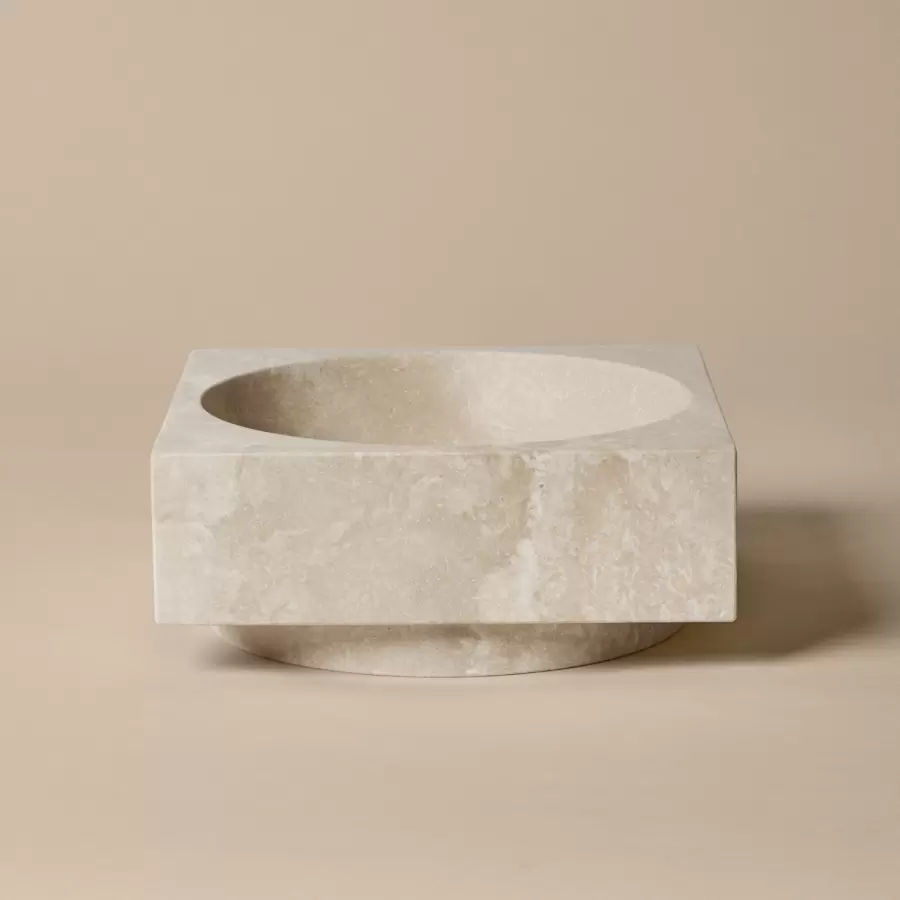 ferm LIVING - Opsats Hew High Centrepiece, Travertin, Hent selv