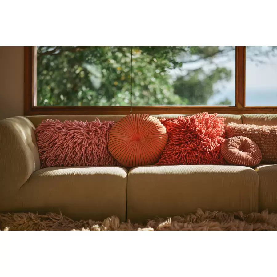 HK living - Rugged woolen cushion cherry red (50x50cm)