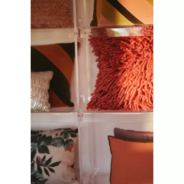 HK living - Rugged woolen cushion cherry red (50x50cm)