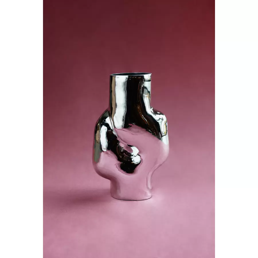 HK living - Vase Gleam Glas/Krom, H:32*20*15