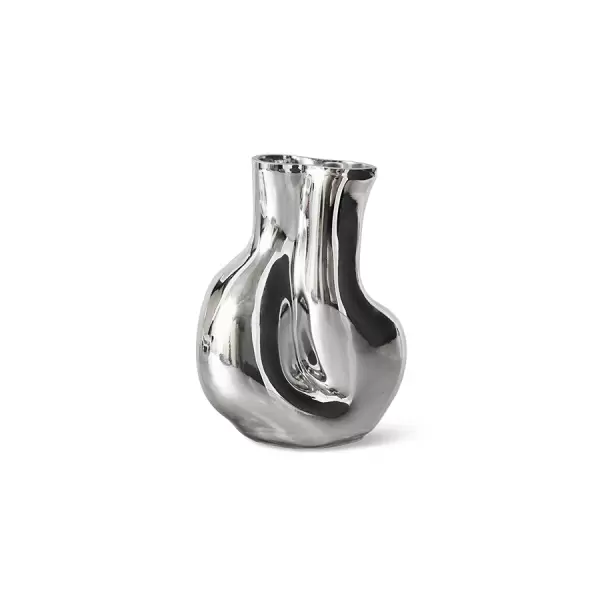 HK living - Vase Gleam Glas/Krom, H:22*17*10,5
