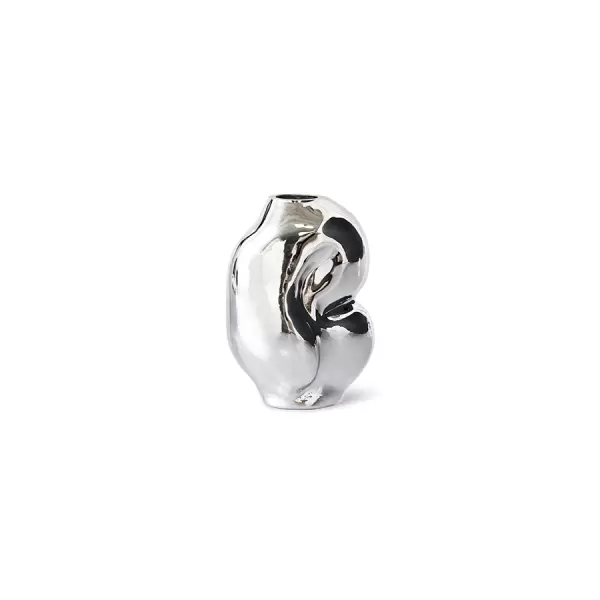 HK living - Gleam glas lille vase, chrome