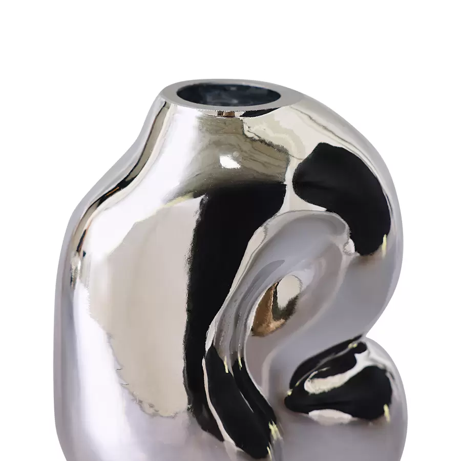 HK living - Vase Gleam Glas/Krom, H:18*13*11
