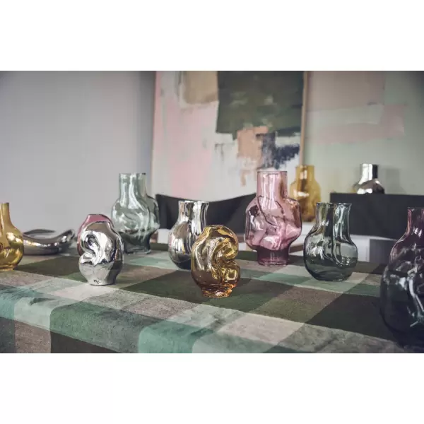HK living - Vase Gleam Glas/Krom, H:18*13*11