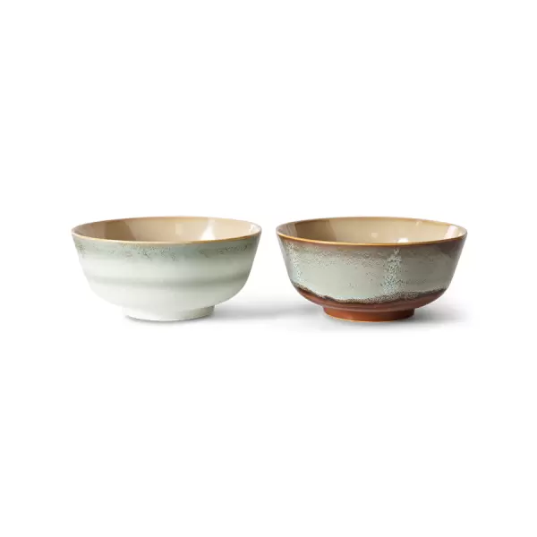 HK living - 70s ceramics: ramen bowl, verge (set of 2)