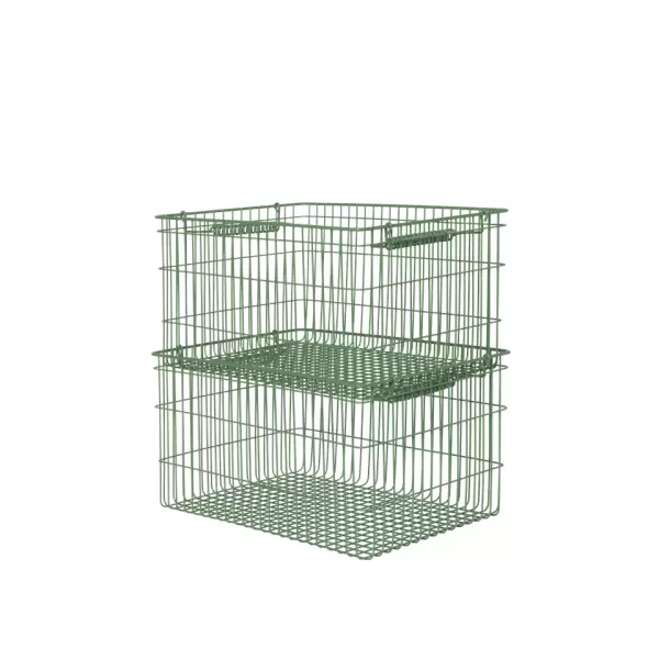 ferm LIVING - 2 Stabelbare kurve Cala, Verdant Green
