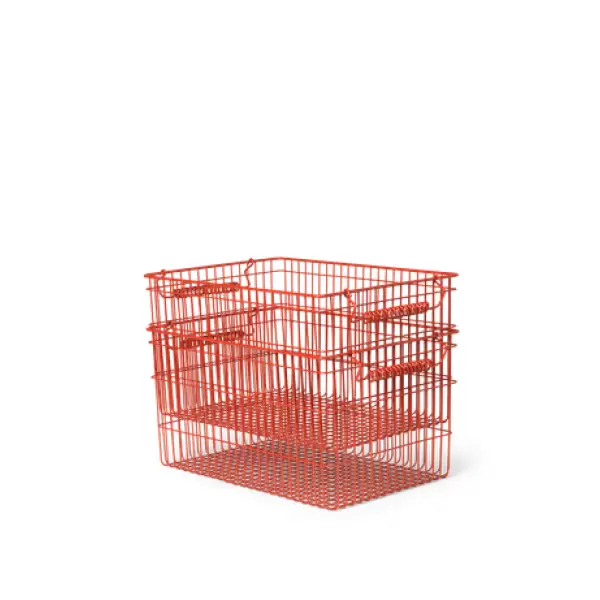 ferm LIVING - 2 Stabelbare kurve Cala, Poppy Red