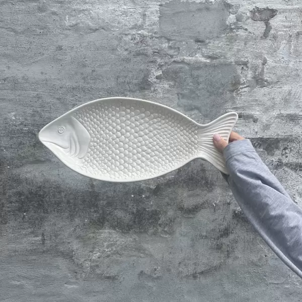 Caja Company - Fisk fad hvidt 40*17 cm