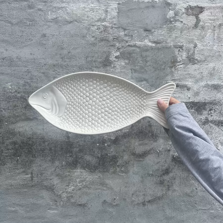 Caja Company - Fisk fad hvidt 40*17 cm