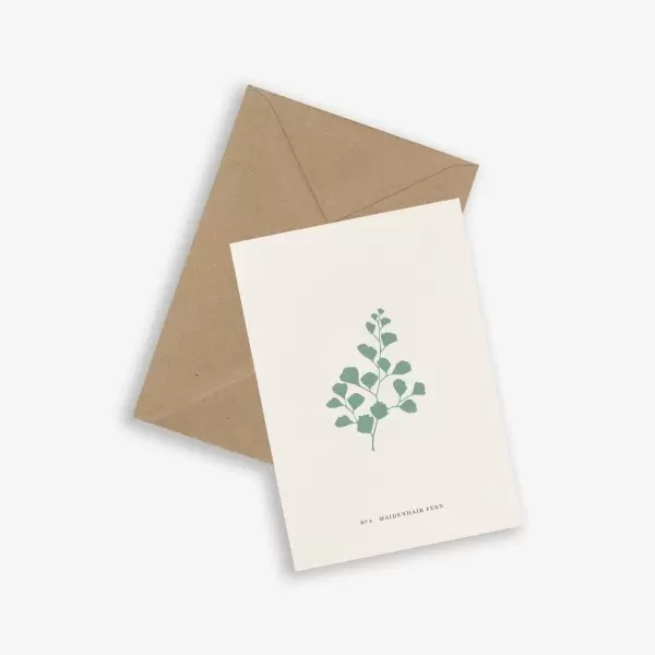 KARTOTEK - Lykønskningskort Bregne (maidenhair fern)