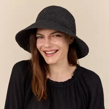 Bella Ballou - Hat Raffia, Sort Bella Ballou - Hat Raffia, Sort