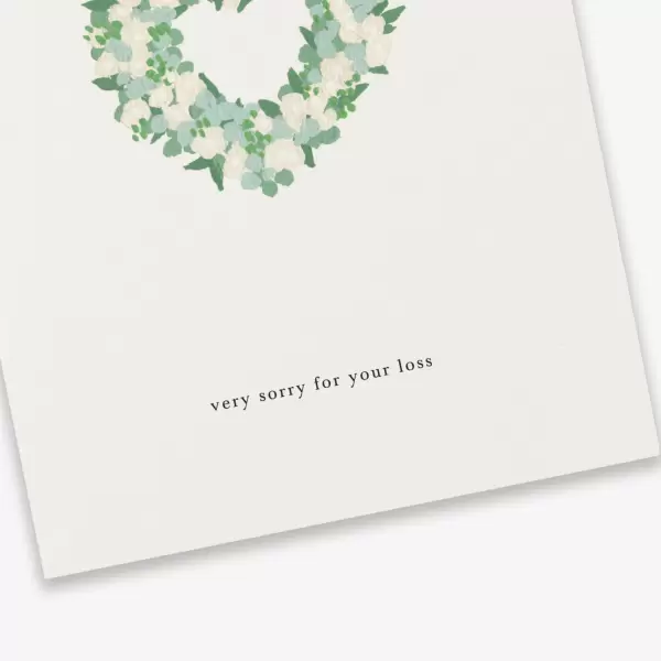 KARTOTEK - Greeting Card // Flower heart (very sorry for your loss)