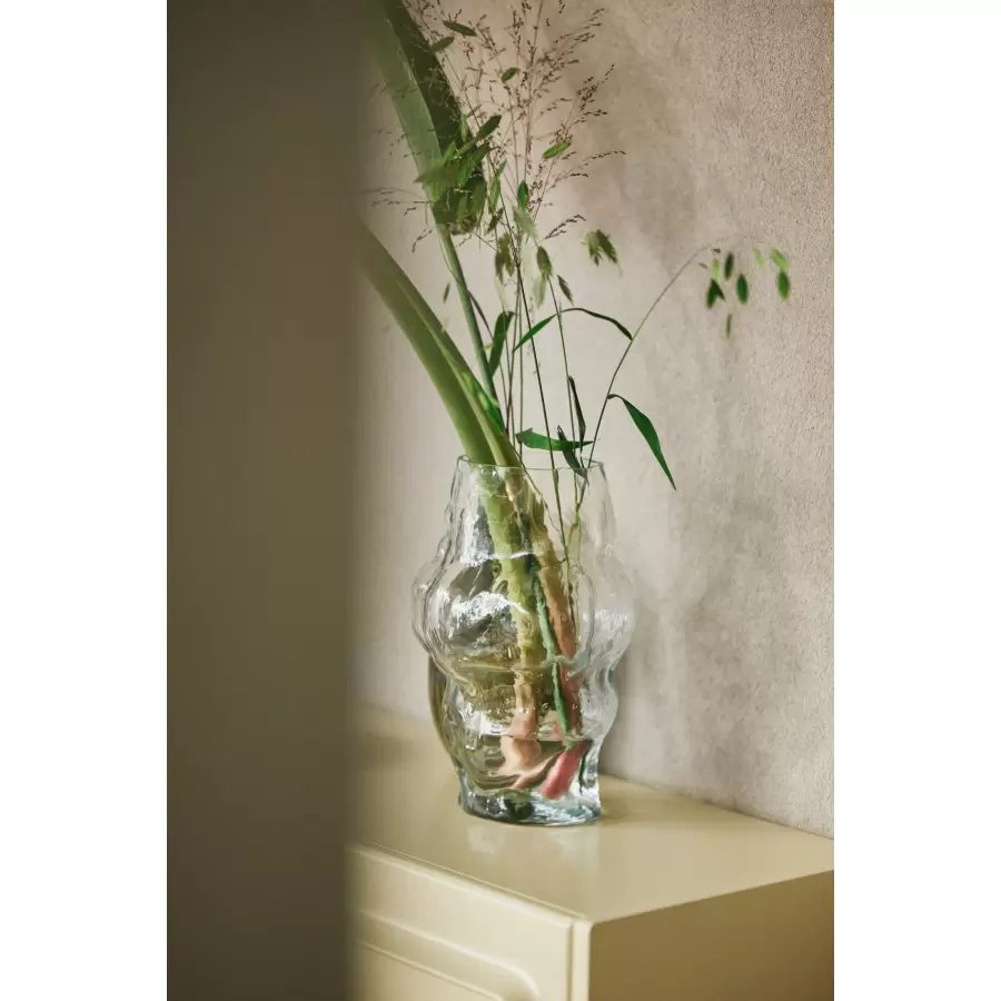 HK living - Cloud Vase Høj, Klart Glas