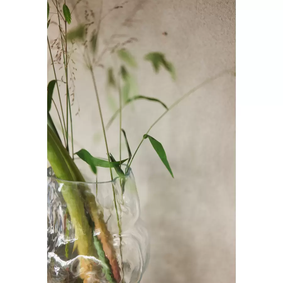 HK living - Cloud Vase Høj, Klart Glas