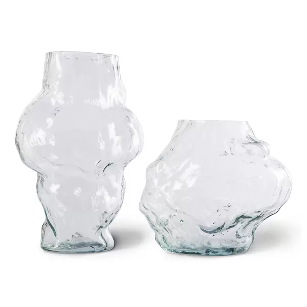 HK living - Cloud Vase Høj, Klart Glas