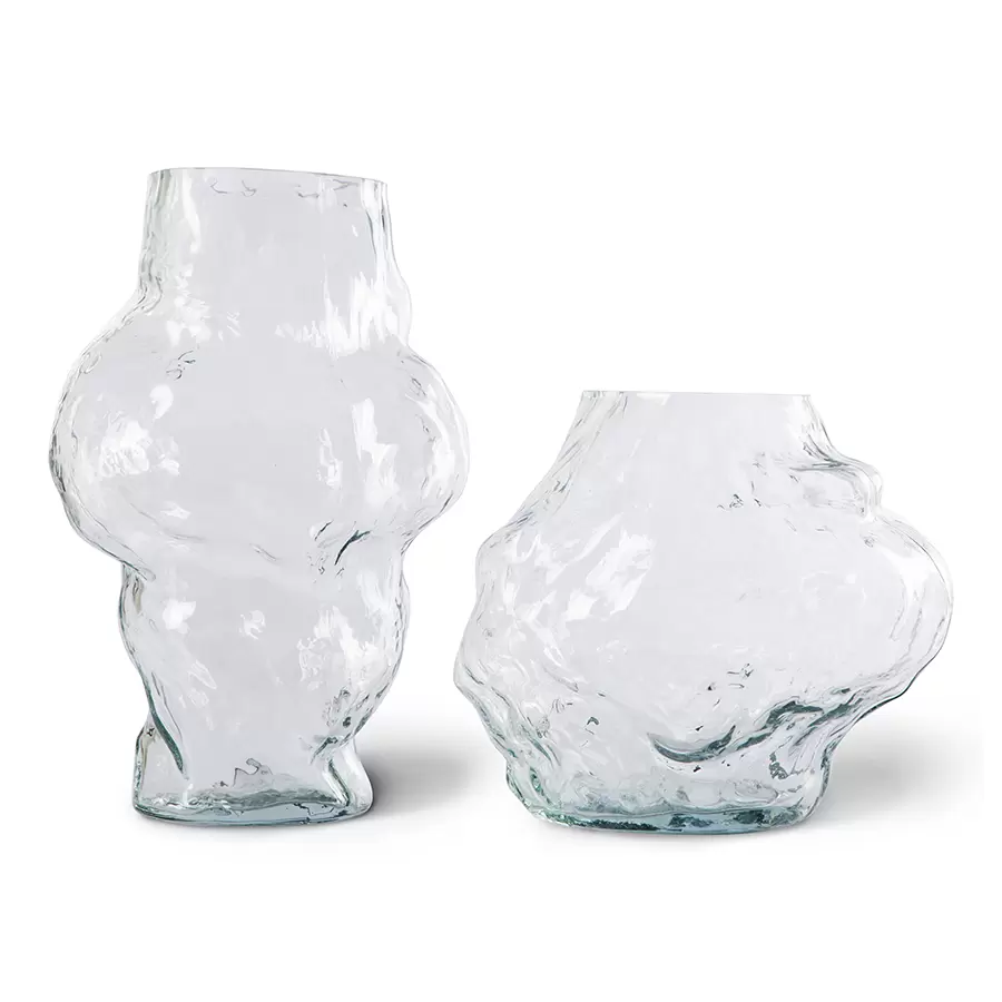 HK living - Cloud Vase Høj, Klart Glas
