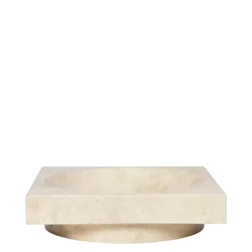 Ferm Living - Opsats Hew Low Centrepiece, Travertin, Hent selv Ferm Living - Opsats Hew Low Centrepiece, Travertin, Hent selv