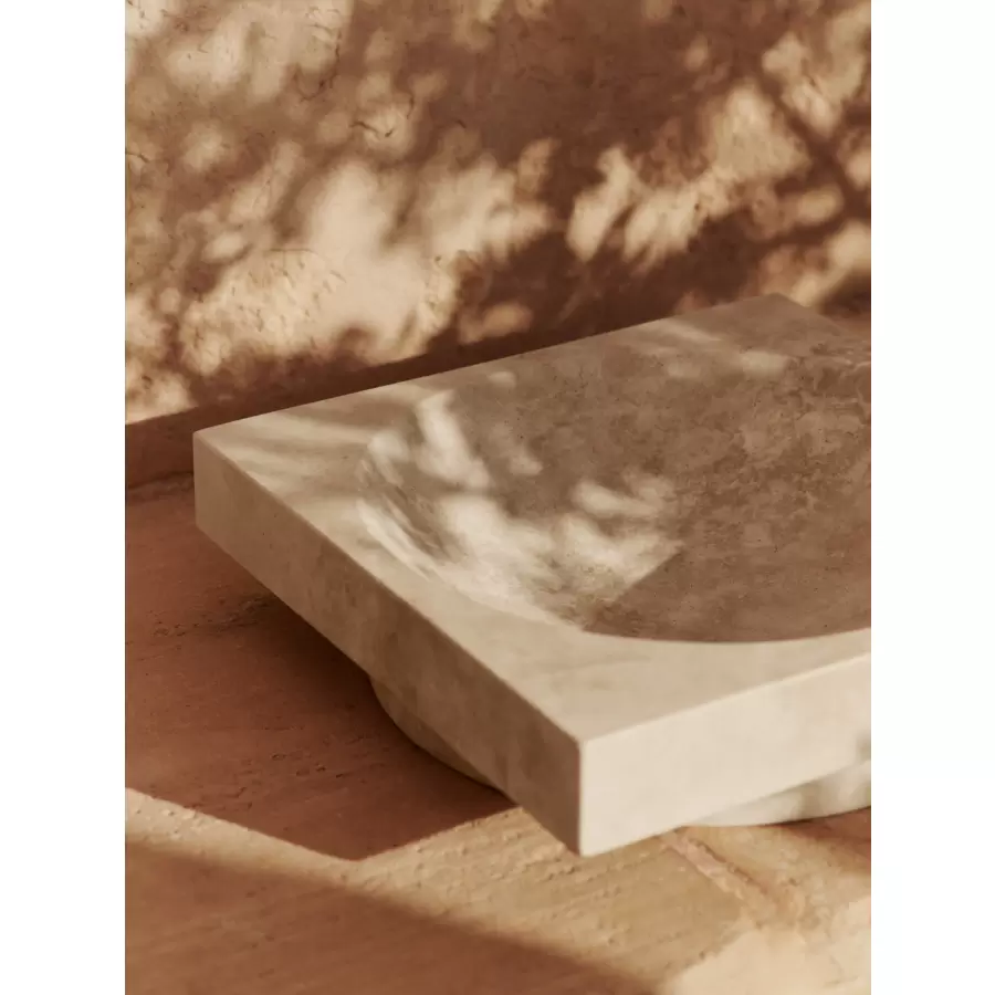 ferm LIVING - Opsats Hew Low Centrepiece, Travertin, Hent selv
