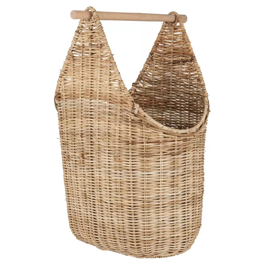 Ib Laursen - Kurv m/toiletpapirholder, grå rattan