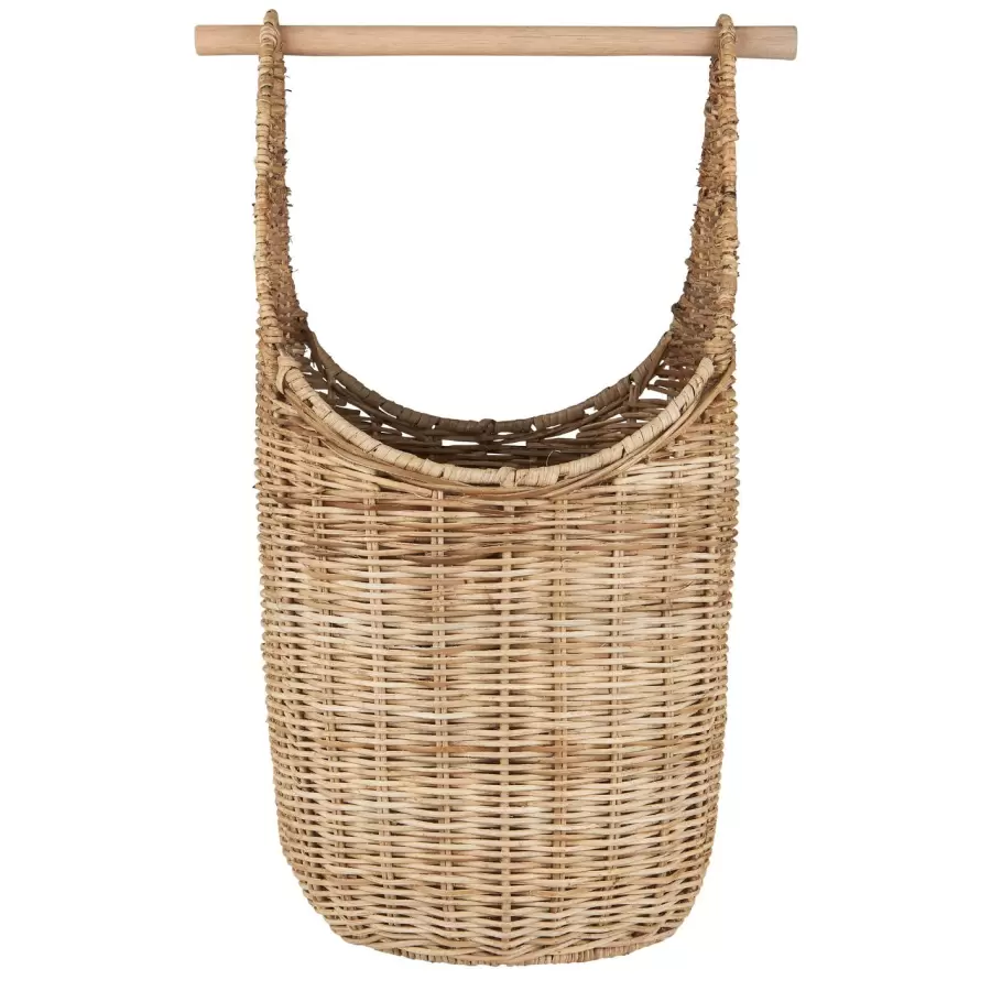 Ib Laursen - Kurv m/toiletpapirholder, grå rattan