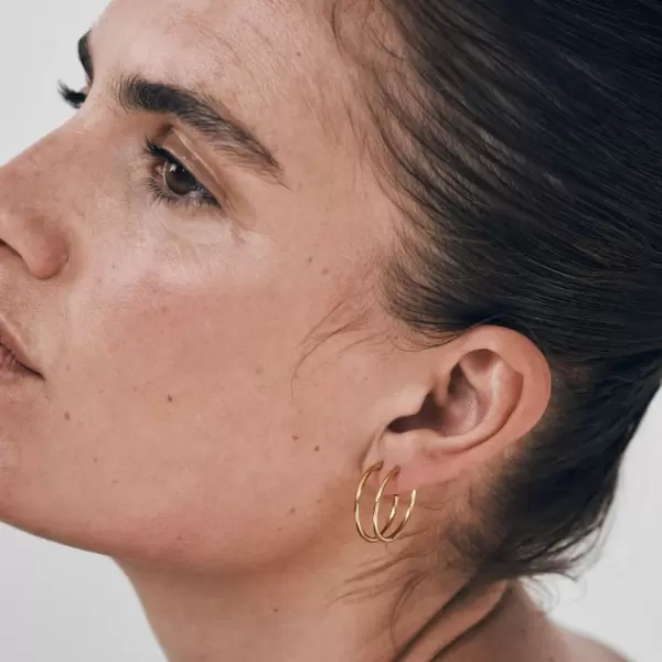 Trine Tuxen - Ørering Hoop I, Forgyldt - sælges enkeltvis