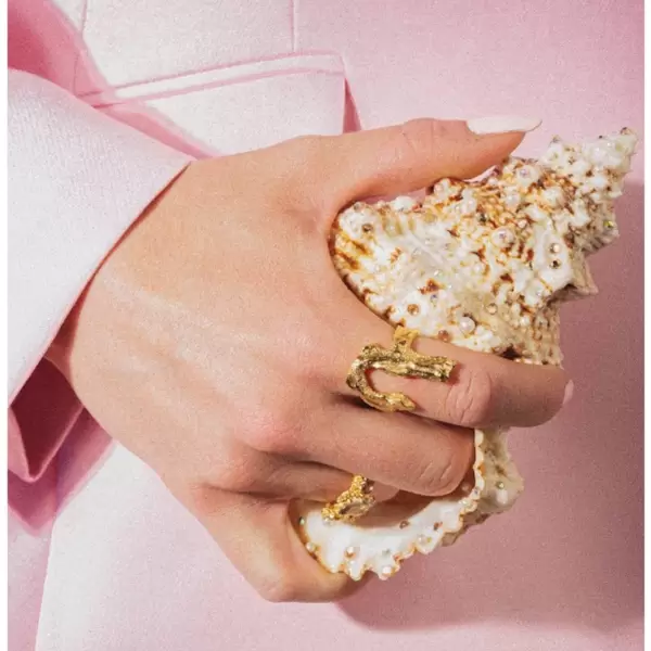 House of Vincent - Ring Bone, Forgyldt Sterlingsølv