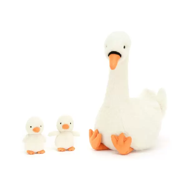 Jellycat - Svane med unger, Featherful Swan