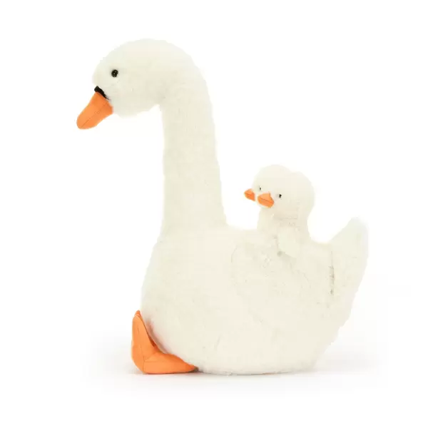 Jellycat - Svane med unger, Featherful Swan