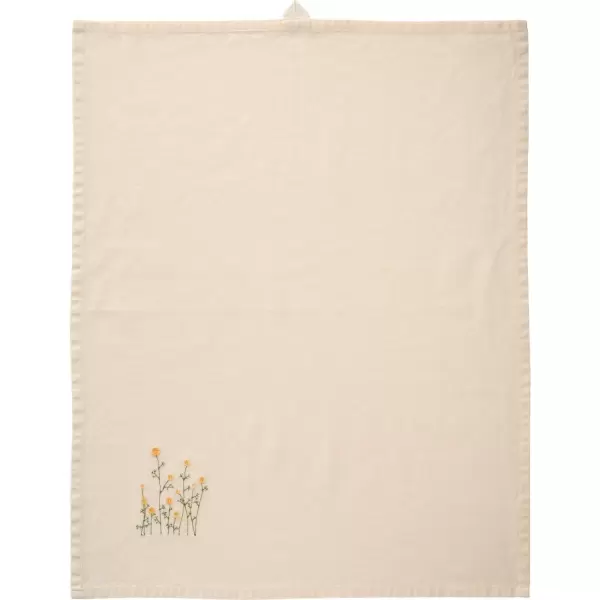 Ib Laursen - Viskestykke Flora m/gule smørblomster butter cream