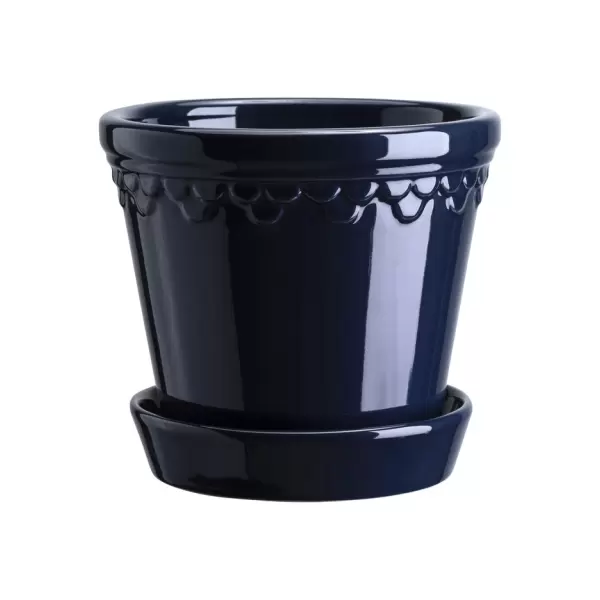 Bergs Potter - Sæt, Københavner GLASERET Sapphire Blue, Ø 14 cm.