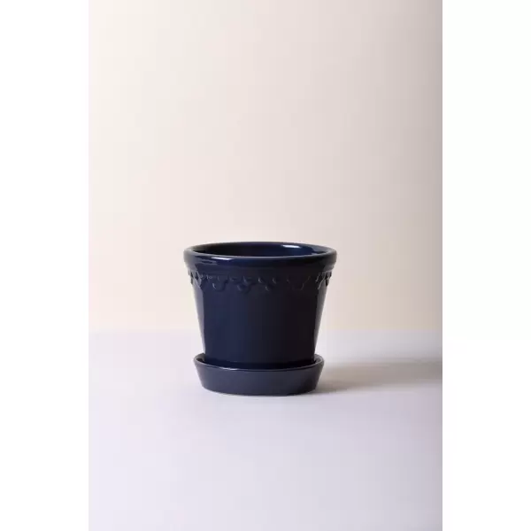 Bergs Potter - Sæt, Københavner GLASERET Sapphire Blue, Ø 14 cm.