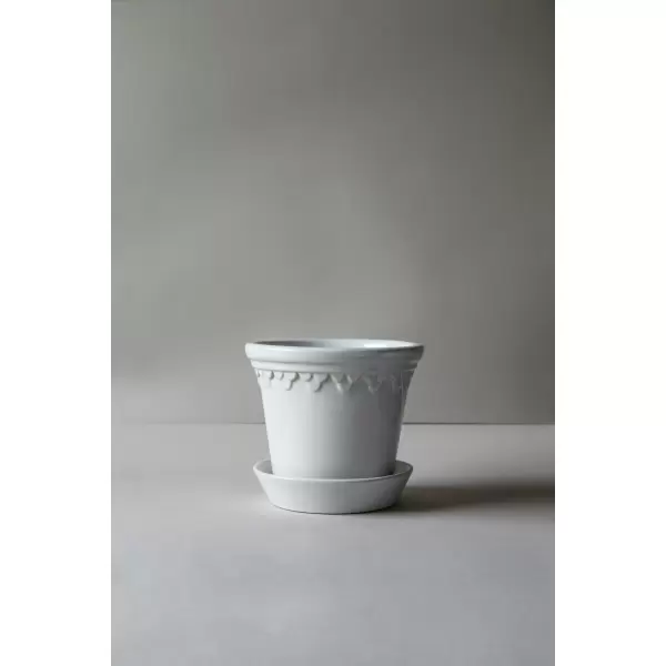 Bergs Potter - Sæt, Ø12, Københavner GLASERET Mineral White