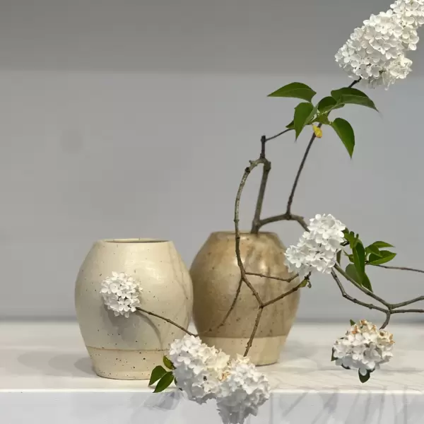 Vangs Keramiske Værksted - Keramik vase hvid