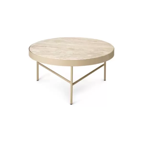 ferm LIVING - Travertine Table - Large - cashmere