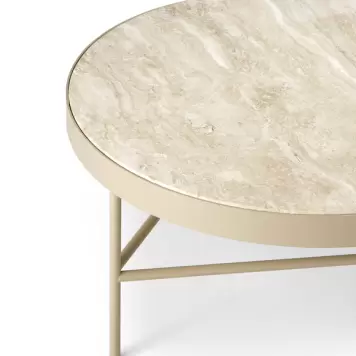 Ferm Living - Travertine Table Large, Cashmere - Hent selv