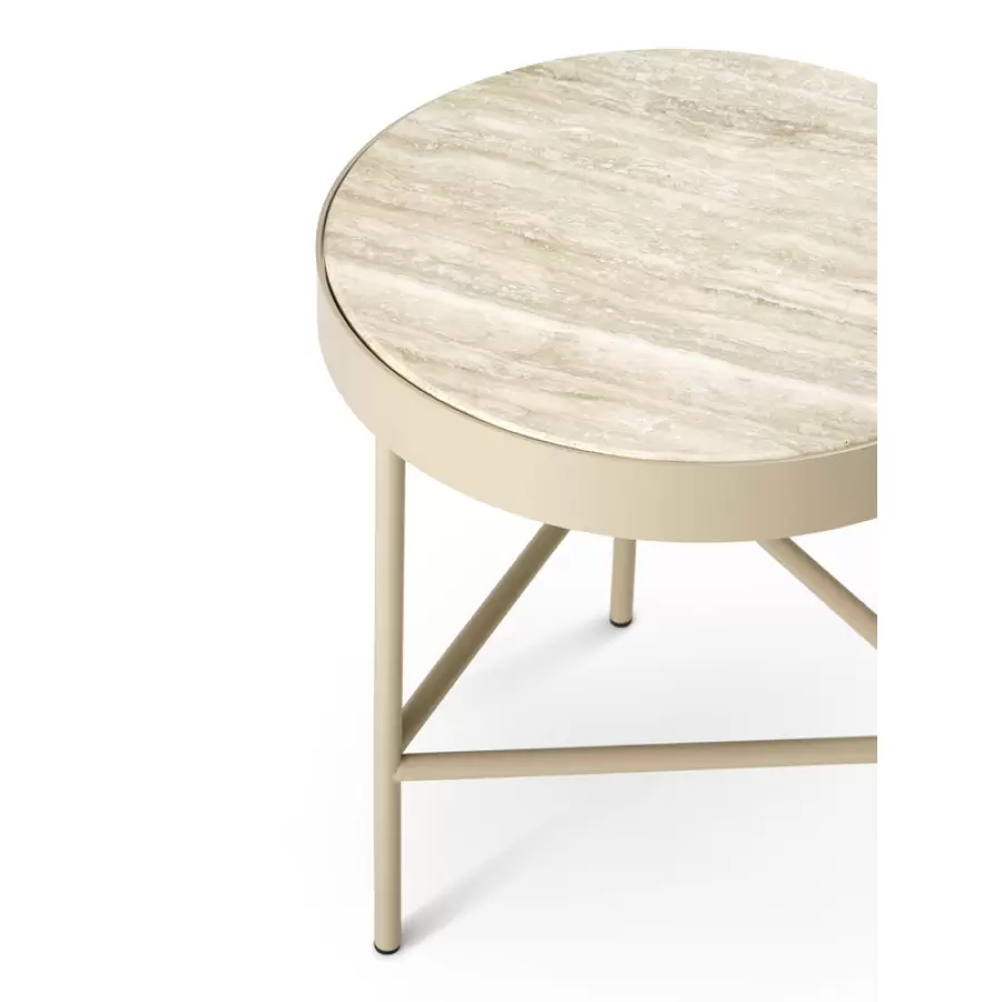 ferm LIVING - Travertine Table Large, Cashmere - Hent selv