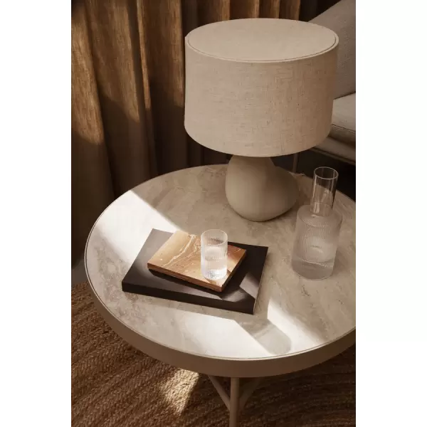 ferm LIVING - Travertine Table - Large - cashmere