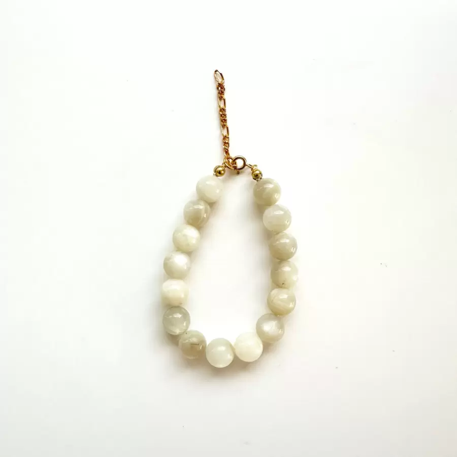 Sisse Dinesen - Armbånd Monica Moonstone, Forgyldt
